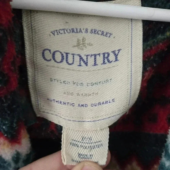 Vintage 90s Victoria Secret Country Womens Size Small Petite Southwestern Flee - Picture 2 of 8